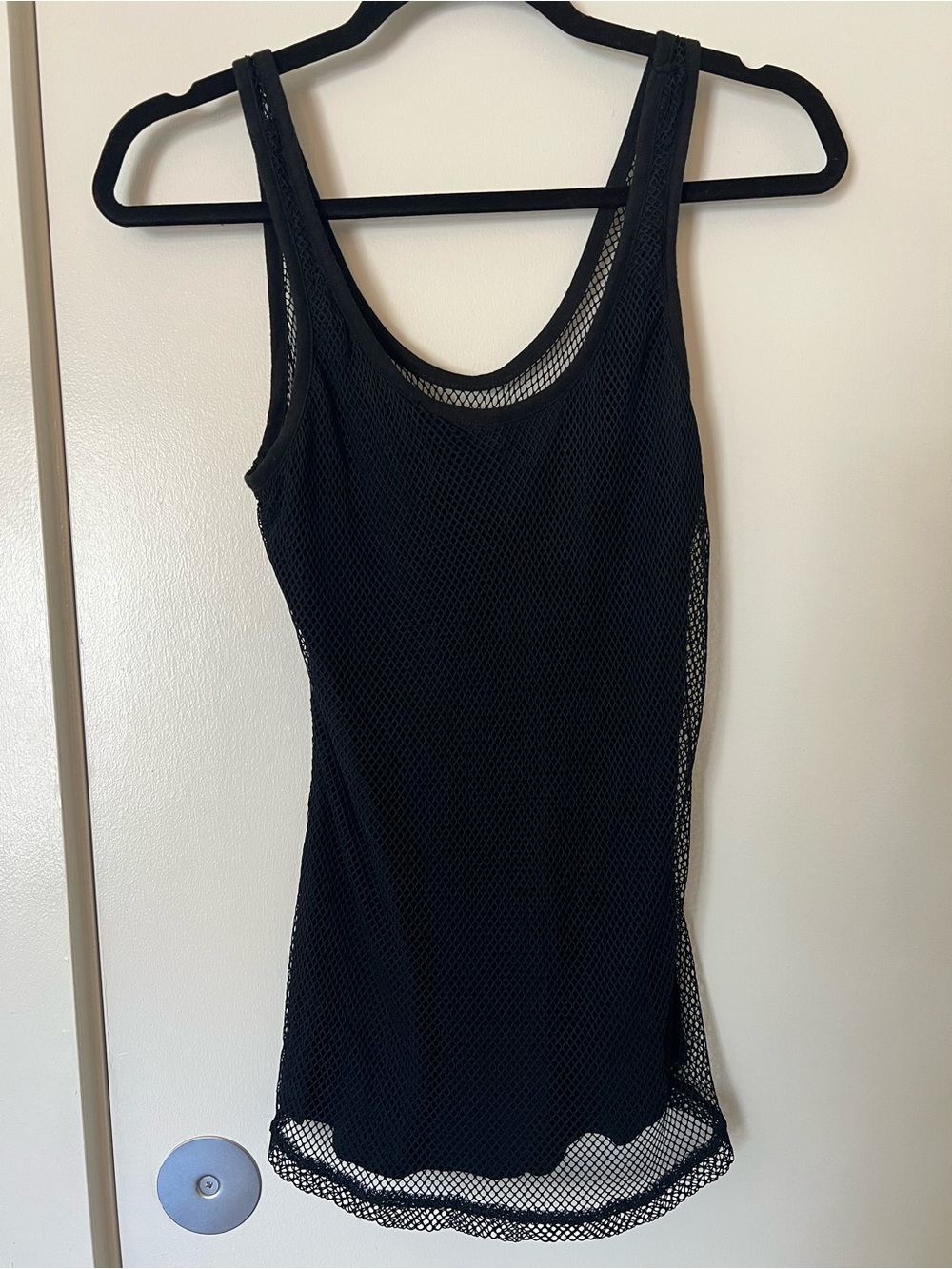 Open Back Mesh Tank Top